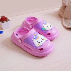 main image Ataru Ukuran 20/21 Sandal Anak Clogs Unicorn - Ungu
