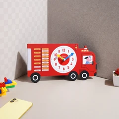 main image Forhom Jam Dinding Anak Fire Truck - Merah