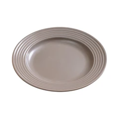 main image Delicia 20 Cm Piring Saji Dessert Stoneware Swirls - Cokelat
