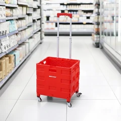 main image Maxbuilt Troli Lipat Portabel 25 Kg - Merah