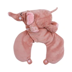 main image Passport Bantal Leher Travel 2In1 Elephant - Pink