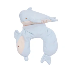 main image Passport Bantal Leher Travel 2In1 Dolphin - Biru