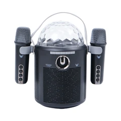 main image Sovox Speaker Karaoke Bluetooth Led 2 Mic - Hitam