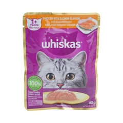 main image Whiskas 80 Gr Makanan Kucing Basah Adult Chicken Salmon