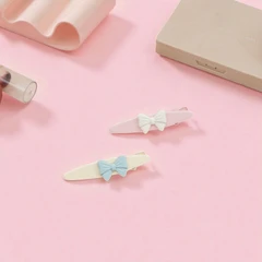 main image Ataru Set 2 Pcs Jepit Rambut Slim Dengan Pita Random