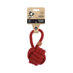 M-Pets Coto Mainan Anjing Eco Rope Loop Ball 11 cm - Merah