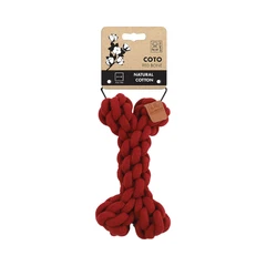 M-pets 18 Cm Coto Mainan Anjing Eco Rope Bone - Merah
