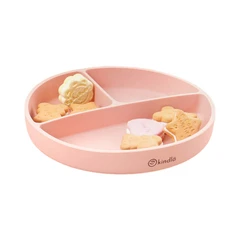 main image Kindla Abercio Piring Makan Anak Dengan Suction - Pink
