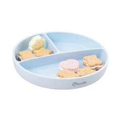 main image Kindla Abercio Piring Makan Anak Dengan Suction - Biru