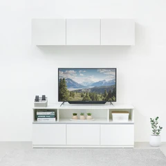 Informa Finn Set Lemari TV Modular Dengan Kabinet Dinding - Putih
