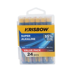 main image Krisbow Set 24 Pcs Baterai Super Alkaline AAA - Biru