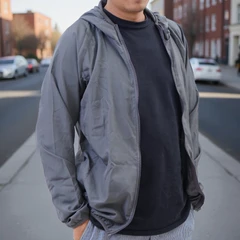 Ataru Jaket Lipat Pria - Abu-abu