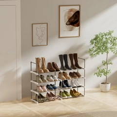 main image Stora Rak Sepatu 4 Tingkat - Abu-Abu