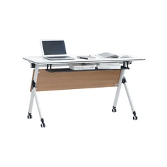 Informa Yori Lite Meja Training 1450 - Putih/cokelat Oak