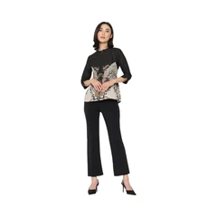 Aksa Ukuran Xl Blus Wanita Fathia - Hitam