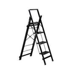 main image Fixsteps 1.5 Mtr Tangga Lipat 4 Step Dengan Jemuran Baju - Hitam