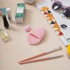 main image Ataru Set 2 Pcs Spons Pembersih Wajah & Beauty Blender - Pink