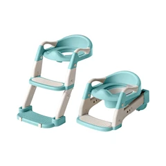 main image Kindla Alas Duduk Kloset Anak Ladder 2 In 1 - Biru Tiffany
