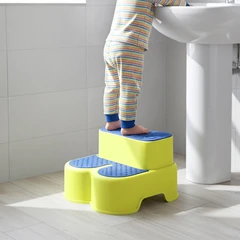 main image Kindla Bangku Pijak Anak Double Step 2 In 1 Buzz - Biru/Hijau