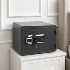 main image Krisbow Ignite Brankas Tahan Api Fingerprint 49.6x39x35.5 cm - Hitam