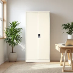 Krisbow Winnie Lemari Arsip Kantor Metal 2 Pintu Kunci Digital - Krem Beige