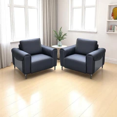 Informa Ford Set 2 Pcs Sofa Kulit 1 Seater - Hitam