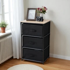 main image Stora Laci Penyimpanan 3 Tingkat - Hitam