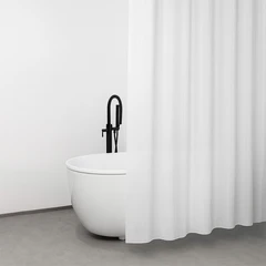 main image Forhom Set Tirai Kamar Mandi Peva Transparan