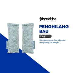 main image Breathe 75 Gr Set 2 Pcs Penghilang Bau Air Care Bag All In One - Abu-Abu