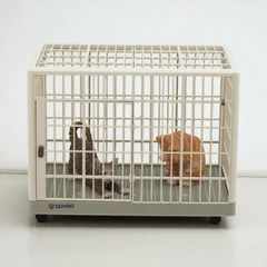 Cavea Kandang Anjing & Kucing Dengan Roda 82x47x63 Cm - Krem