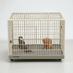 Cavea Kandang Anjing & Kucing Dengan Roda 97x67x74 Cm - Krem