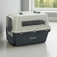 main image Paws N Tail Iata Kandang Travel Portable Anjing & Kucing 90x62x75 Cm - Abu-Abu