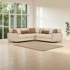 Ashley Seyler Sofa L Sectional Fabric -  Cokelat Sand