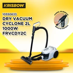 Krisbow Vacuum Cleaner Dry Cyclone 2 Liter 1000 Watt - Putih