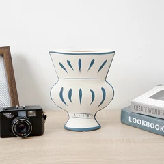 Informa Alchemist Vas Bunga Keramik 17x5.5x21 Cm - Putih