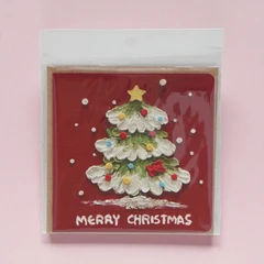 main image Ataru Kartu Ucapan Natal Christmas 3d Tree - Merah