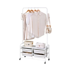 Informa Jaden Gantungan Pakaian Dengan Laci Penyimpanan - Putih