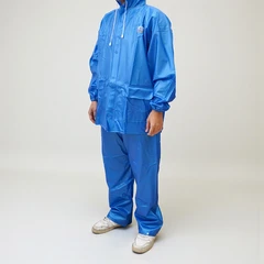 main image Otto Klasse Ukuran Xxl Jas Hujan Pvc Dengan Reflektor - Biru