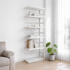 main image Masterspace Rak Buku Extension Besi 5 Tingkat 70x30x185 Cm - Krem Beige
