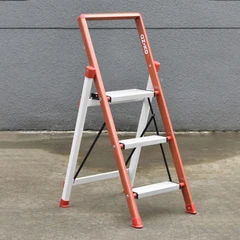 main image Azko 1 Mtr Tangga Lipat Aluminium & Steel 3 Step Saving Save - Merah/Putih