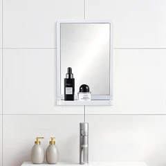 main image Fosa Cermin Dinding Kamar Mandi Dengan Rak Plastik 20x30x8.7 Cm - Putih
