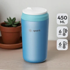 main image Spark Keeper Botol Vacuum Flask Stainless Steel 450 Ml - Biru Vitamin Sea