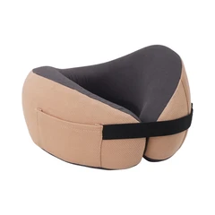 main image Passport Bantal Leher Memory Foam - Krem