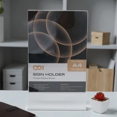 main image Odi Sign Holder Y Potrait A4 Transparan