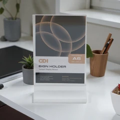 main image Odi Sign Holder Y Potrait A6 Transparan