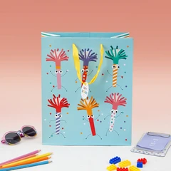 main image Ataru 26.5x33x14 Cm Tas Kado Confetti - Biru