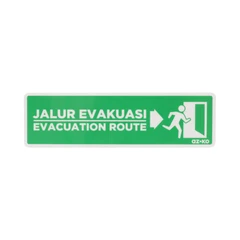 main image Azko 7.5x26 Cm Stiker Anodized Sign Jalur Evakuasi - Hijau