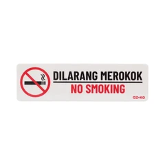 main image Azko 7.5x26 Cm Stiker Anodized Sign Dilarang Merokok/No Smoking