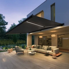 main image Soleil 3x2.5 Mtr Atap Kanopi Tarik Full Cassette Motoric Led - Abu-Abu