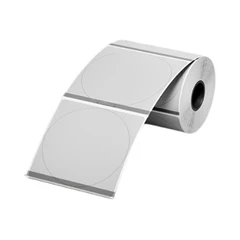 Odi 40x40 Mm Stiker Label Round Thermal Transparan - Hitam